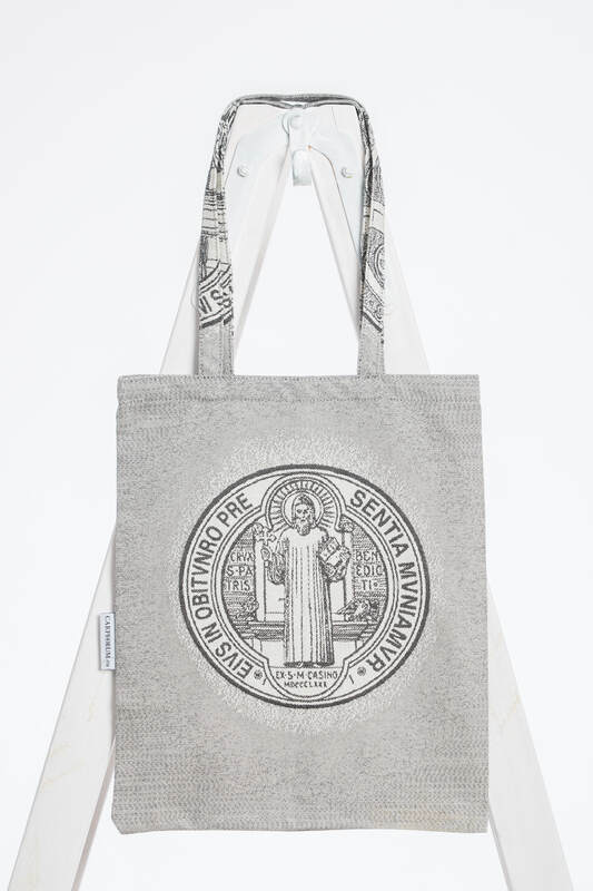 Torba z materiału żakardowego, (100% bawełna) - BENEDYKT - uniwersalny rozmiar 33cmx39cm #babywearing